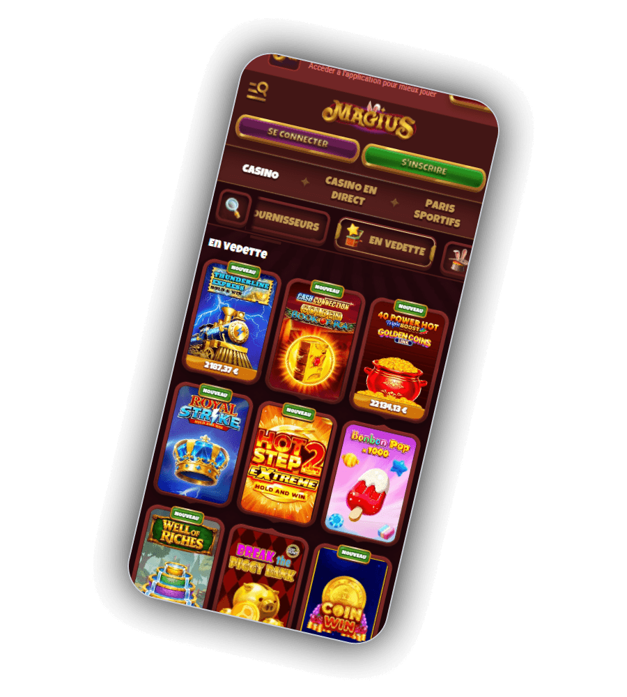 Jeux de casino Magius