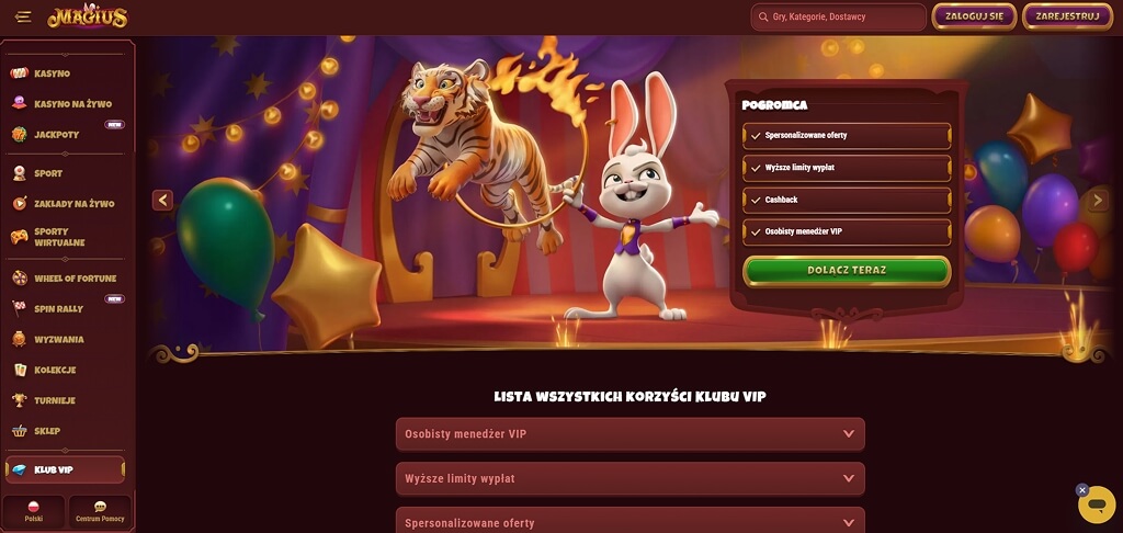 Klub VIP kasyna Magius