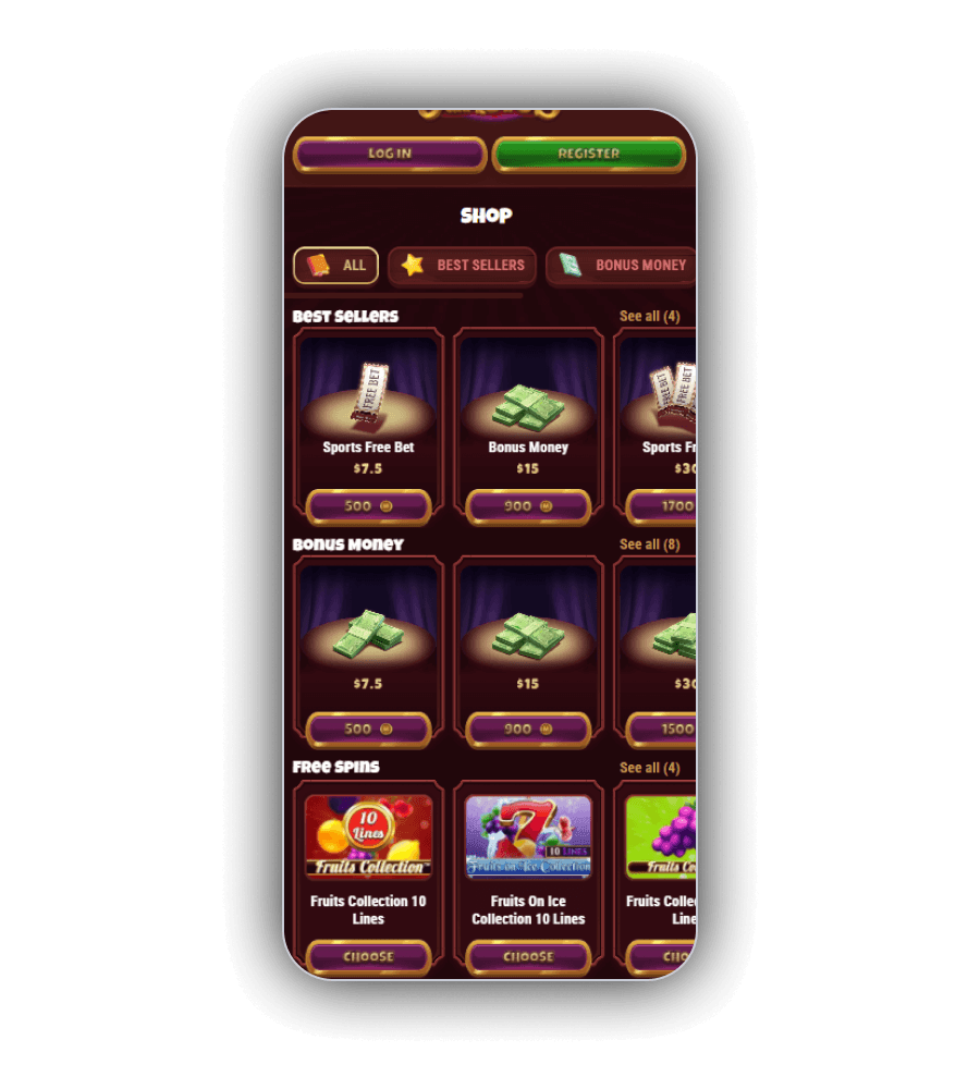 Magius Casino Bonus Shop