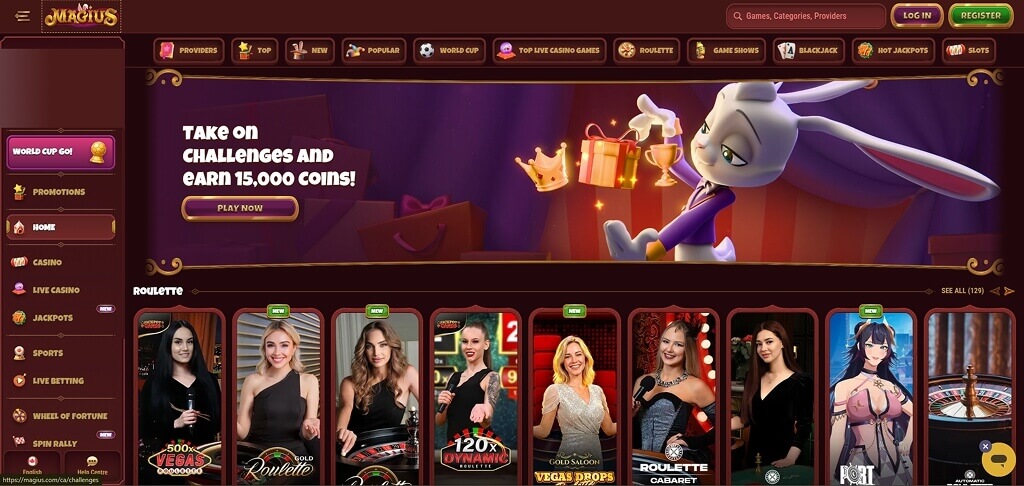 Magius Casino Interface