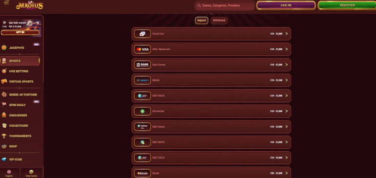 get Magius Casino first deposit bonus promotion