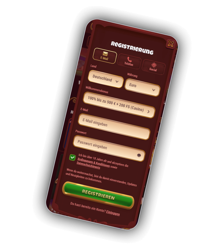 Magius Casino Registrierung