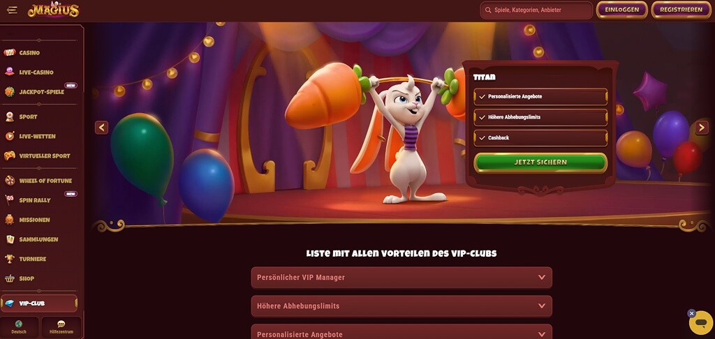 Magius Casino VIP-Club