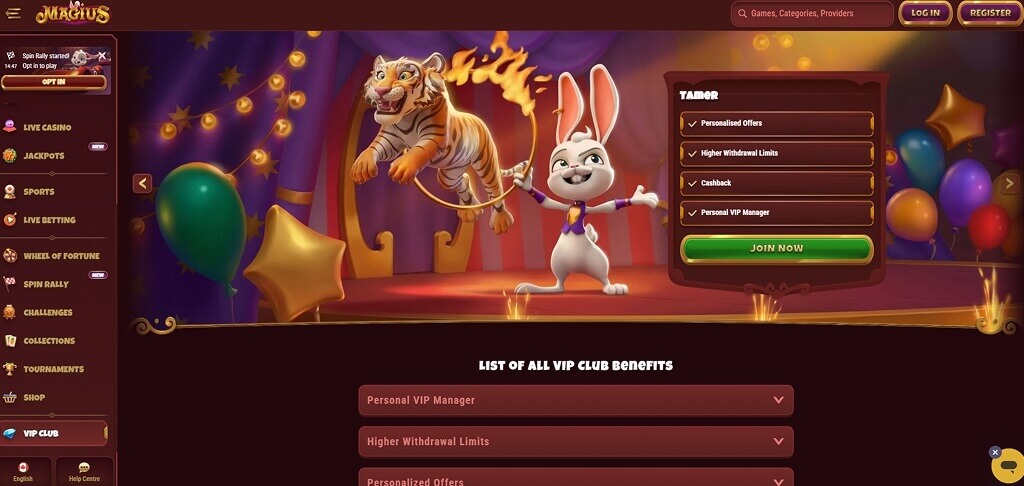 Magius Casino VIP Club
