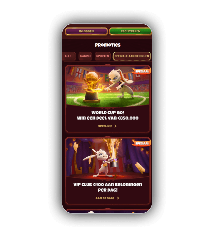 Promotie van het Magius Casino